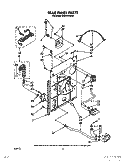 REAR PANEL Diagram and Parts List for CA2751XWW0  Whirlpool Washer