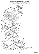 REFRIGERATOR SHELF PARTS Diagram and Parts List for KSCS25MTMS00  KitchenAid Refrigerator