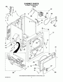 CABINET PARTS Diagram and Parts List for 1CWGD5100VQ1  Whirlpool Dryer