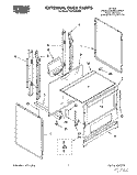 EXTERNAL OVEN Diagram and Parts List for FGP210VW6  Roper Range