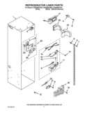 REFRIGERATOR LINER PARTS Diagram and Parts List for KSSS36QTB04  KitchenAid Refrigerator