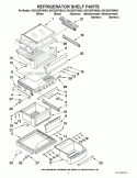 REFRIGERATOR SHELF PARTS Diagram and Parts List for KSCS23FVSS03  KitchenAid Refrigerator