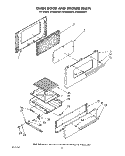 OVEN DOOR AND BROILER Diagram and Parts List for SF3000SRW2  Whirlpool Range