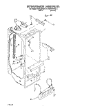 REFRIGERATOR LINER Diagram and Parts List for KSRC25DXWH11  KitchenAid Refrigerator