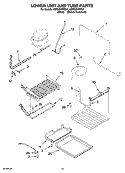 LOWER UNIT AND TUBE PARTS Diagram and Parts List for KBRS36FMX01  KitchenAid Refrigerator