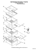 REFRIGERATOR SHELF PARTS Diagram and Parts List for KSF26C6XYY04  KitchenAid Refrigerator