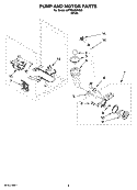 PUMP AND MOTOR PARTS, OPTIONAL PARTS (NOT INCLUDED) Diagram and Parts List for WFW9200SQ00  Whirlpool Washer