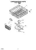 LOWER DISHRACK PARTS, OPTIONAL PARTS (NOT INCLUDED) Diagram and Parts List for IRD6750D2  Inglis Dishwasher