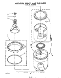 AGITATOR, BASKET AND TUB Diagram and Parts List for LA5550XPW5  Whirlpool Washer