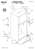CABINET PARTS Diagram and Parts List for GT9SHKXMS00  Whirlpool Refrigerator