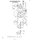 TUB AND BASKET Diagram and Parts List for LA6400XKW0  Whirlpool Washer