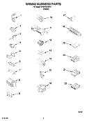 WIRING HARNESS PARTS Diagram and Parts List for 3RGSC9400RL1  Whirlpool Washer