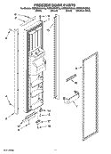 FREEZER DOOR PARTS Diagram and Parts List for KSBS25INBL03  KitchenAid Refrigerator