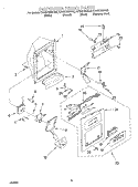 DISPENSER FRONT Diagram and Parts List for KSRS27IHWH02  KitchenAid Refrigerator