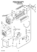 ICEMAKER PARTS Diagram and Parts List for KSSO42FTX00  KitchenAid Refrigerator