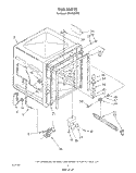 TUB , LITERATURE AND OPTIONAL Diagram and Parts List for DP8700XTN5  Whirlpool Dishwasher