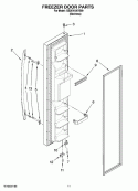 FREEZER DOOR PARTS Diagram and Parts List for GS2KVAXVS00  Whirlpool Refrigerator