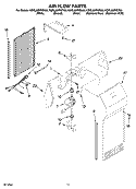 AIR FLOW PARTS Diagram and Parts List for KSRL25FRWH03  KitchenAid Refrigerator