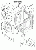 CABINET PARTS Diagram and Parts List for CGW9100VQ0  Whirlpool Dryer