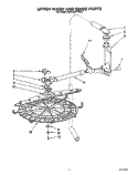 UPPER WASH AND RINSE Diagram and Parts List for KUDJ23HYWH1  KitchenAid Dishwasher