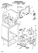 LINER PARTS Diagram and Parts List for ET8FTEXST00  Whirlpool Refrigerator