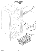 LINER PARTS Diagram and Parts List for EV150FXMQ01  Whirlpool Freezer