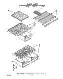 SHELF Diagram and Parts List for ET14ZKXXG01  Whirlpool Refrigerator