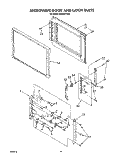 MICROWAVE DOOR AND LATCH Diagram and Parts List for RM288PXV6  Whirlpool Microwave Oven Combo