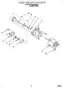 PUMP AND MOTOR Diagram and Parts List for DU800CWDQ3  Whirlpool Dishwasher