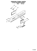 CONTROL PANEL PARTS Diagram and Parts List for KUDC03ITBS3  KitchenAid Dishwasher