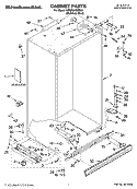 CABINET PARTS Diagram and Parts List for KSSP36QMS02  KitchenAid Refrigerator