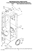 REFRIGERATOR LINER PARTS Diagram and Parts List for MSD2669KEY00  Whirlpool Refrigerator