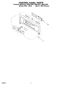 CONTROL PANEL Diagram and Parts List for GBS277PDS7  Whirlpool Wall Oven