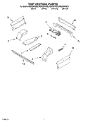 TOP VENTING Diagram and Parts List for RS675PXGT5  Whirlpool Range
