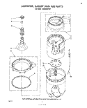 AGITATOR, BASKET AND TUB Diagram and Parts List for LA5300XPW3  Whirlpool Washer