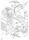 LINER Diagram and Parts List for RT18AKXGN01  Roper Refrigerator