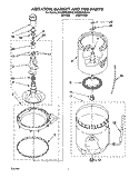 AGITATOR, BASKET, AND TUB Diagram and Parts List for KAWE570BWH0  KitchenAid Washer