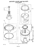 AGITATOR, BASKET AND TUB Diagram and Parts List for LA5600XPW7  Whirlpool Washer
