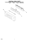 CONTROL PANEL PARTS Diagram and Parts List for KEMC377KWH01  KitchenAid Microwave Oven Combo