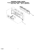 CONTROL PANEL PARTS Diagram and Parts List for GBS277PDB12  Whirlpool Wall Oven