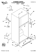 CABINET PARTS Diagram and Parts List for ET1FHMXMT00  Whirlpool Refrigerator