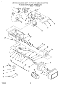 MOTOR AND ICE CONTAINER Diagram and Parts List for 4KSRS25QDA00  KitchenAid Refrigerator