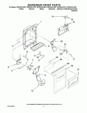 DISPENSER FRONT PARTS Diagram and Parts List for ED2KHAXVQ01  Whirlpool Refrigerator