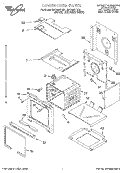 LOWER OVEN Diagram and Parts List for RBD245PDB1  Whirlpool Wall Oven