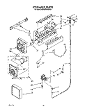ICEMAKER Diagram and Parts List for KSRS27QAWH04  KitchenAid Refrigerator