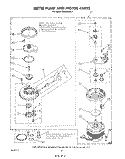 PUMP AND MOTOR Diagram and Parts List for DU8000XR1  Whirlpool Dishwasher