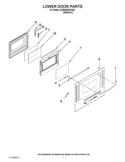 LOWER DOOR PARTS Diagram and Parts List for KDRS505XSS02  KitchenAid Range