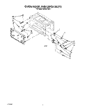 OVEN DOOR AND LATCH Diagram and Parts List for MW3601XW1  Whirlpool Microwave