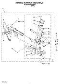 8318272 BURNER ASSEMBLY Diagram and Parts List for IGD4300TQ0  Inglis Dryer