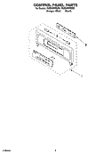 CONTROL PANEL PARTS Diagram and Parts List for YGBD307PDQ6  Whirlpool Wall Oven